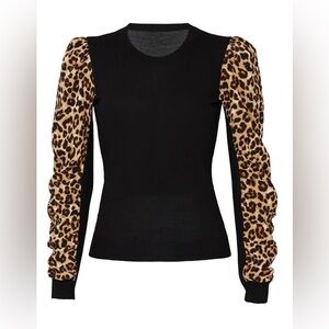 Veronica Beard Adler Mixed Media Top